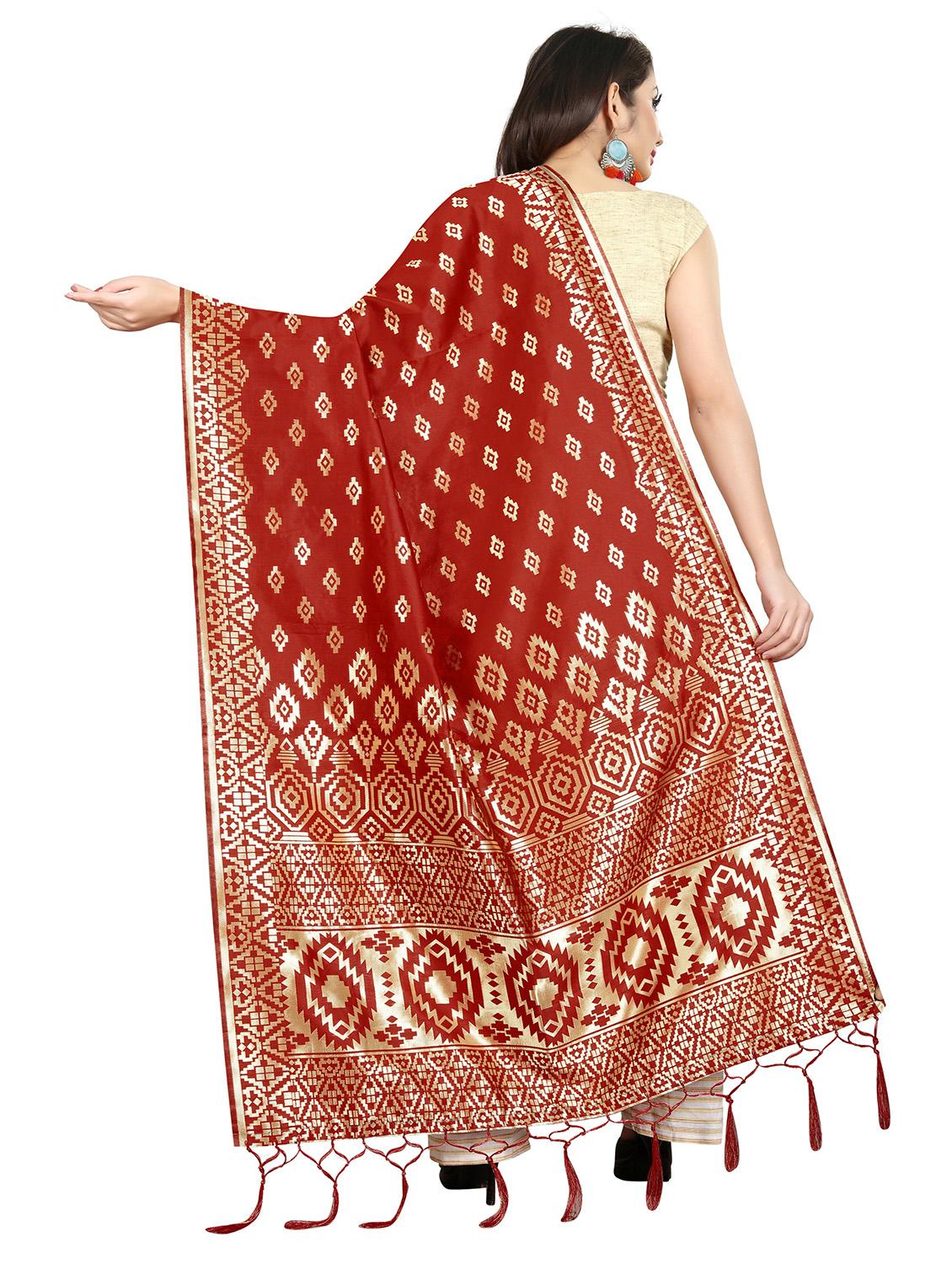 tassel detailed banarasi dupatta - 18656317 -  Standard Image - 1