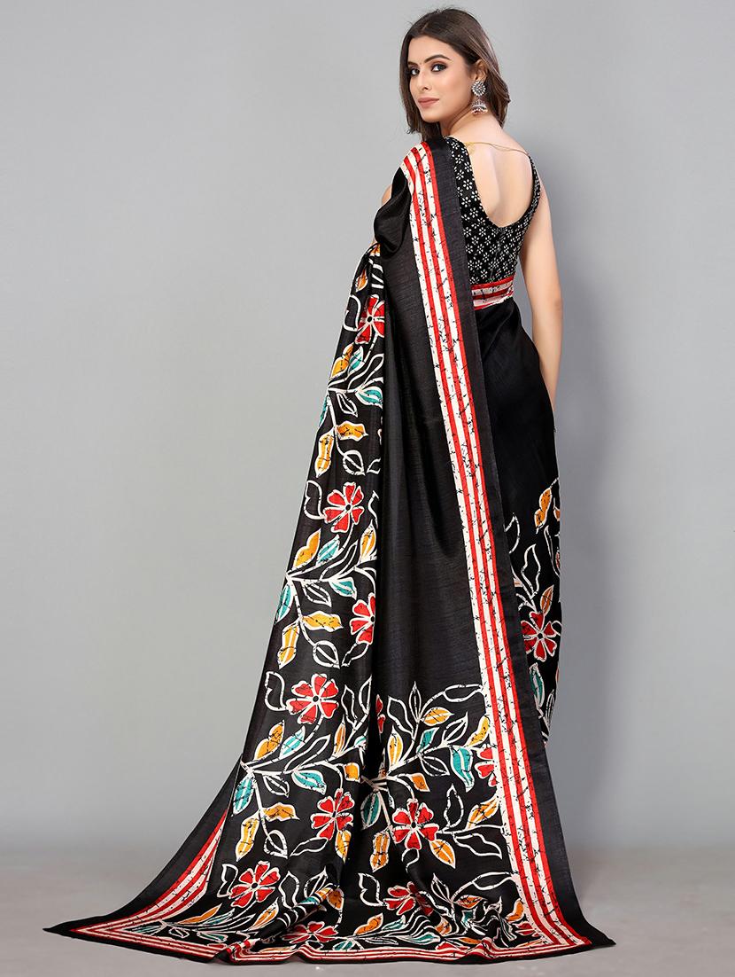 floral mysore silk saree with blouse - 18656426 - Standard Image - 1
