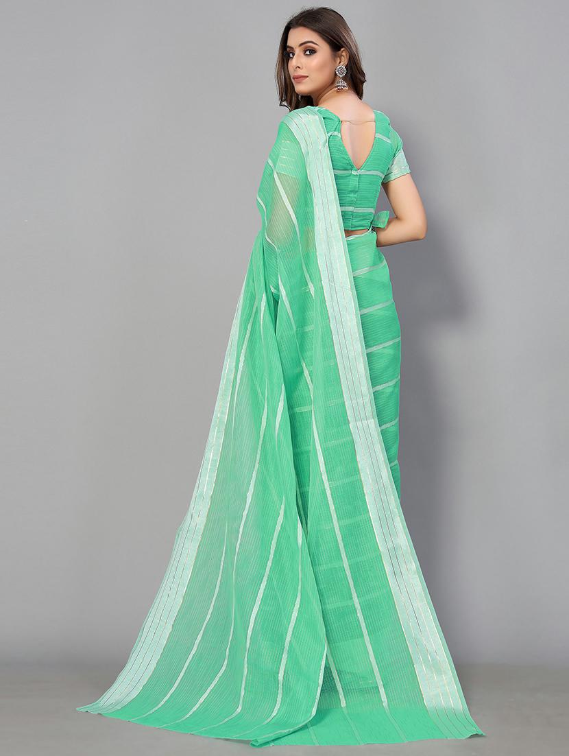 striped handloom saree - 18656434 - Standard Image - 1