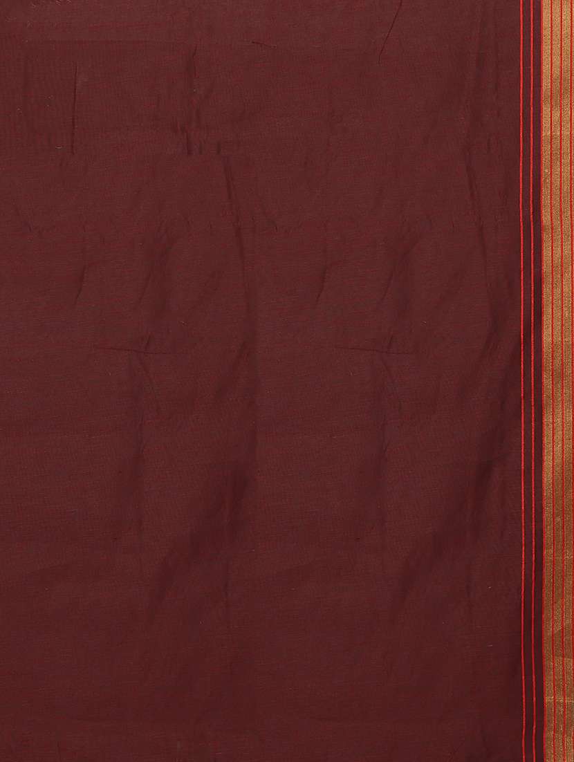 solid handloom saree with blouse - 18656480 -  Standard Image - 4