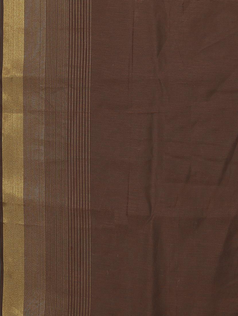 solid handloom saree with blouse - 18656521 - Standard Image - 4