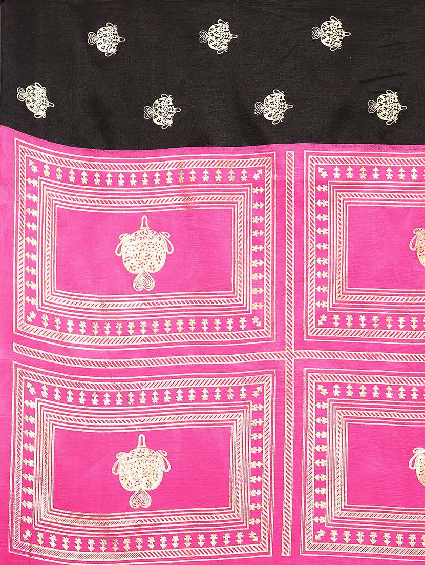 foil print mysore silk saree with blouse - 18656543 -  Standard Image - 4