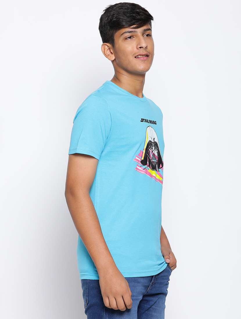 boys round neck front printed t-shirt - 18656564 -  Standard Image - 1