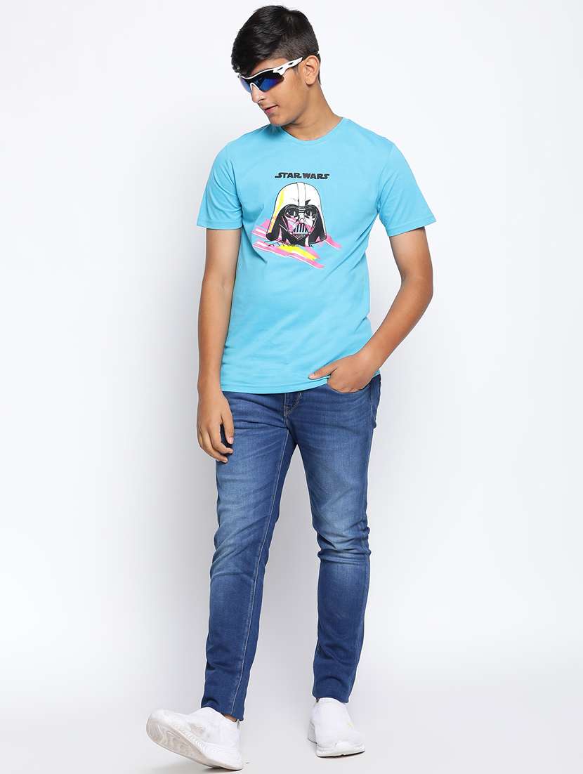 boys round neck front printed t-shirt - 18656564 -  Standard Image - 4