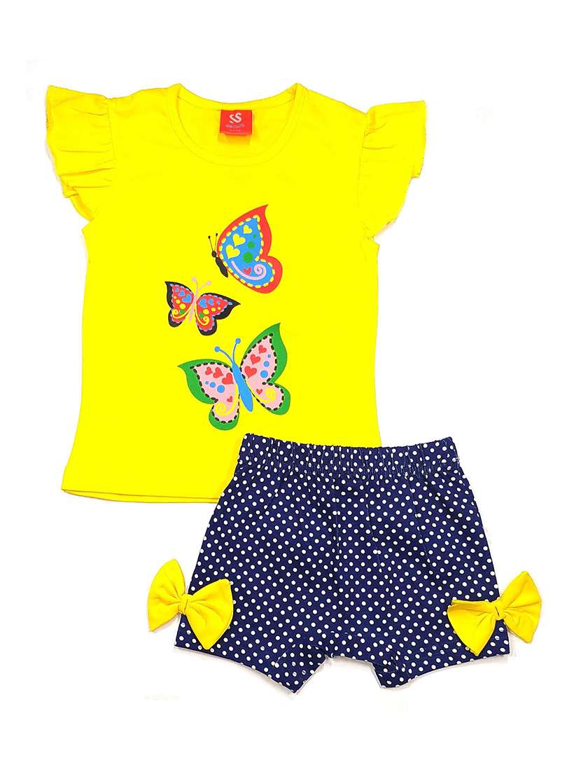 girls printed twin sets 