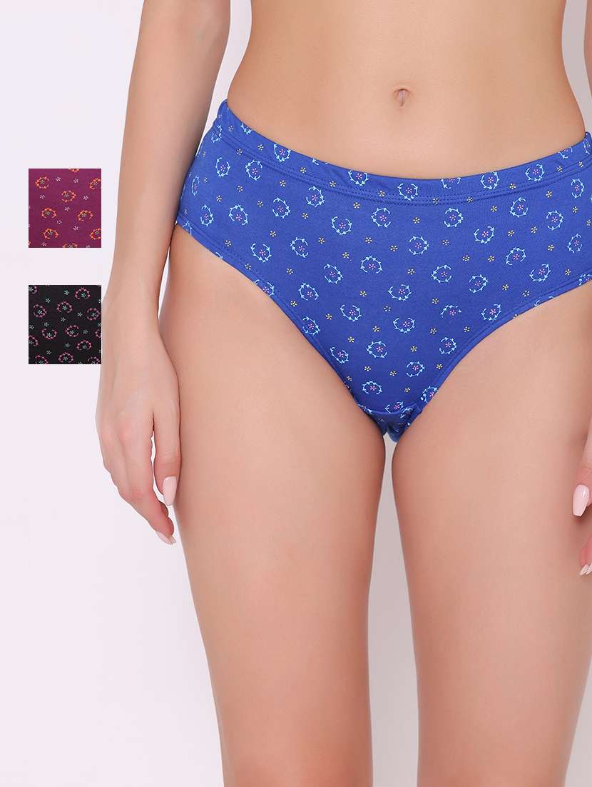 pack of 3 printed hipster panty