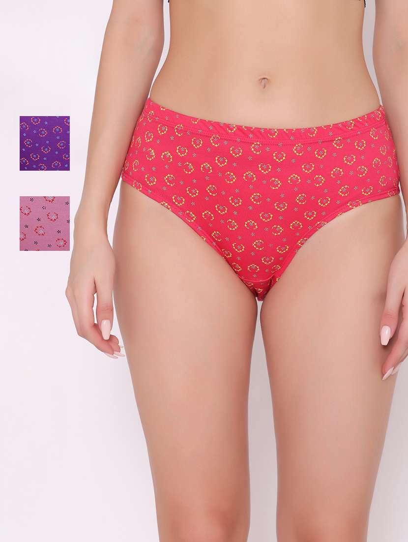 pack of 3 printed hipster panty