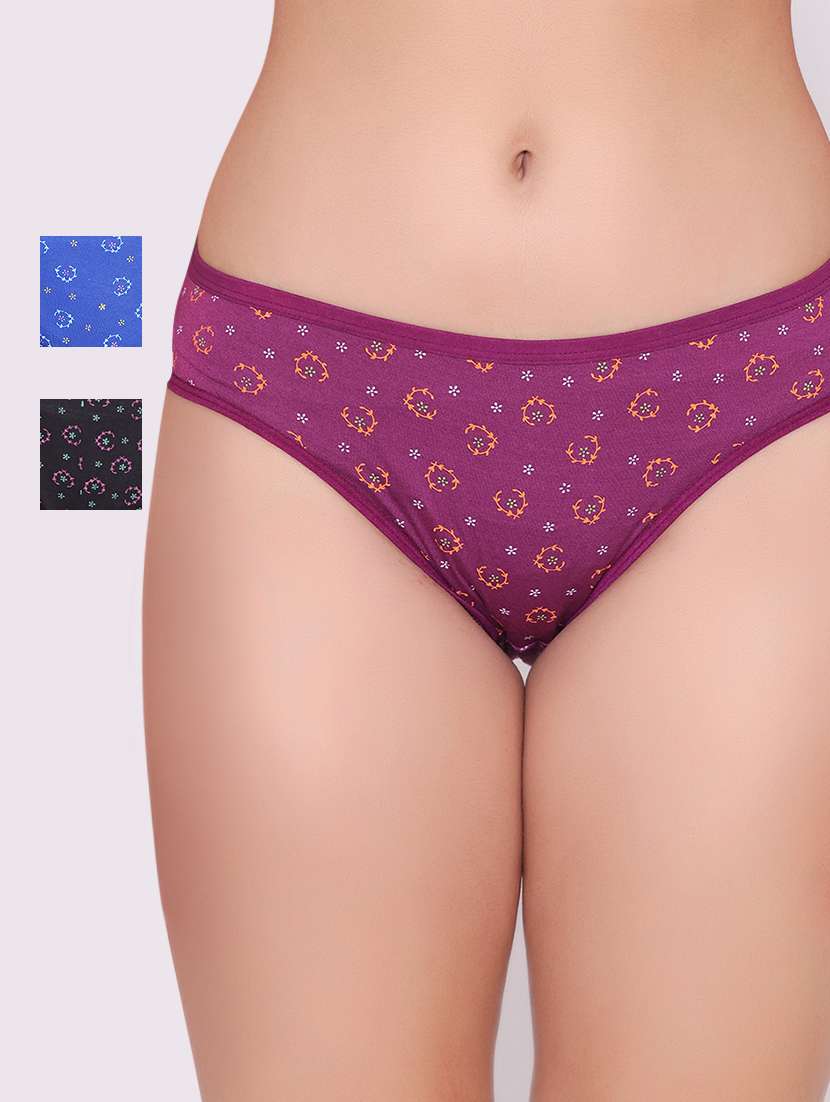 pack of 3 printed hipster panty