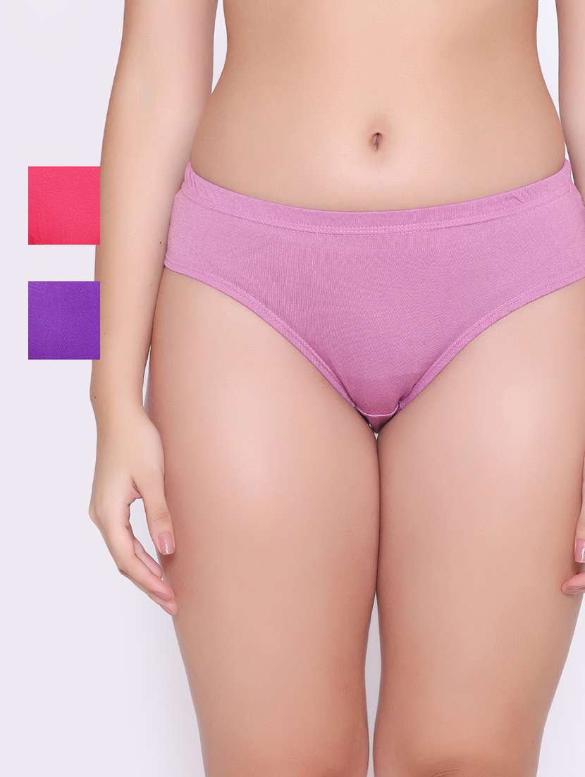 pack of 3 solid hipster panty