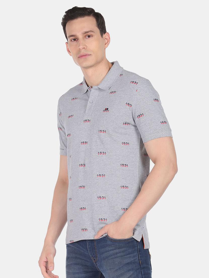 mens printed polo t-shirt - 18656990 - Standard Image - 1