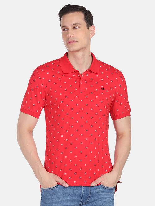 mens printed polo t-shirt - 18656997 - Standard Image - 0