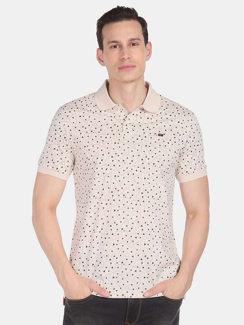 mens printed polo t-shirt