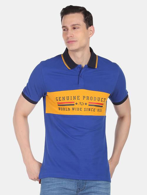 mens color block polo t-shirt - 18657009 - Standard Image - 0