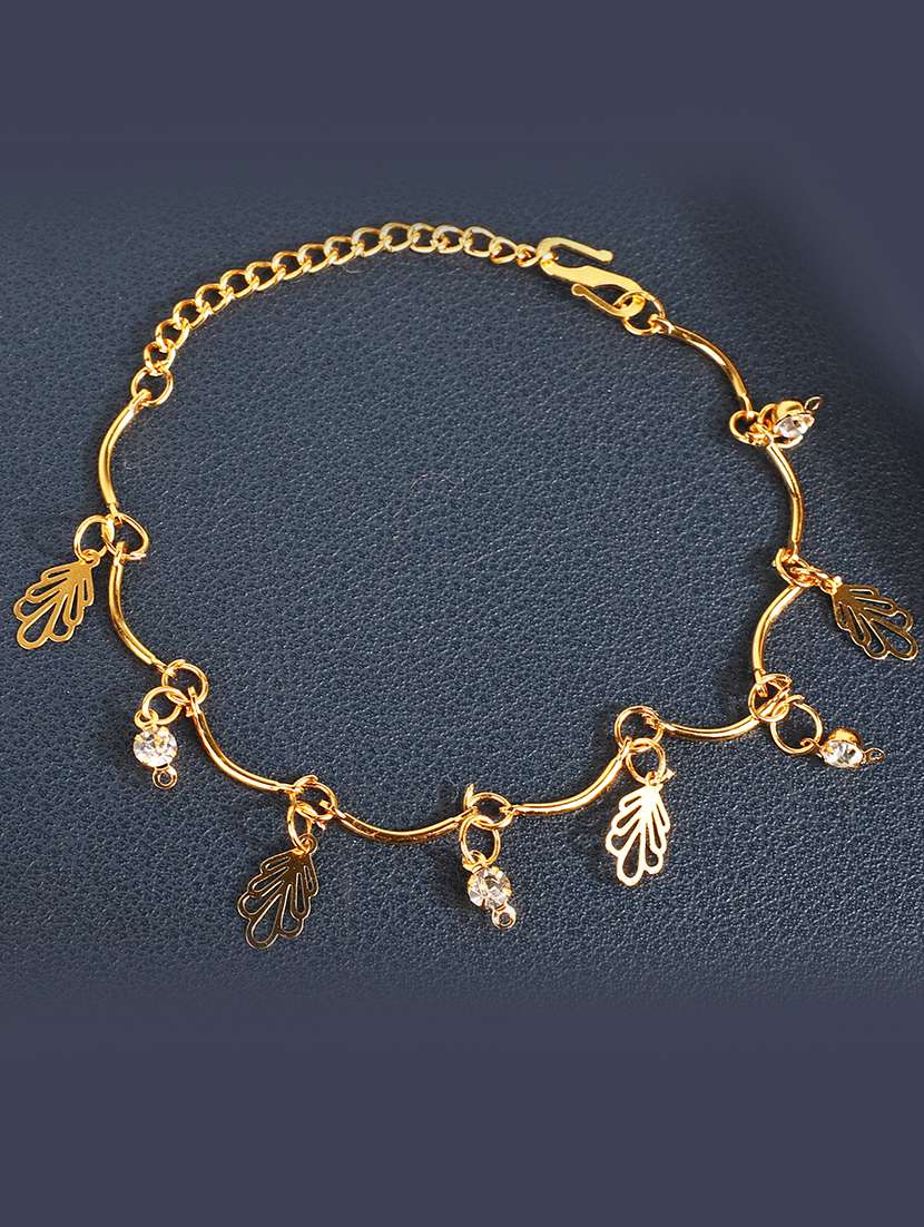 gold plated link bracelet 