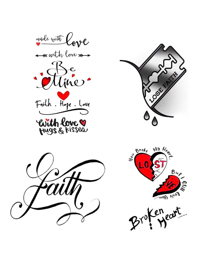 multi colored organic temporary tattoo sticker