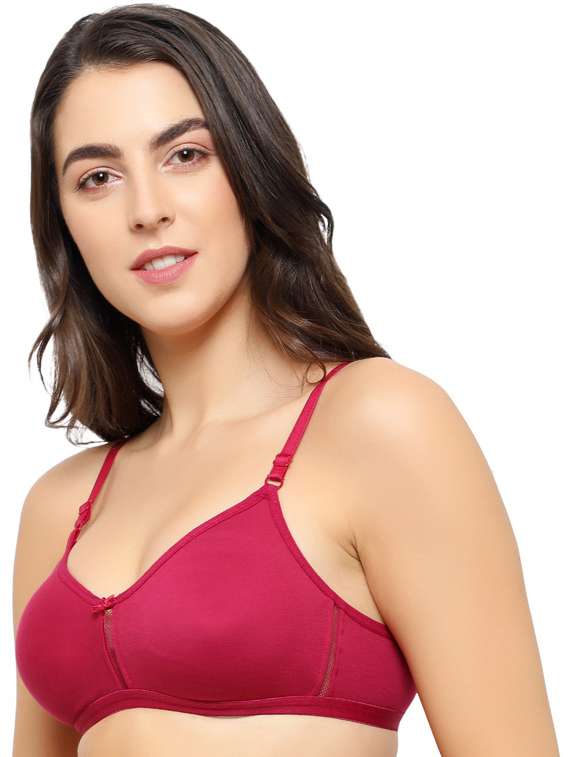 solid non padded regular bra - 18658274 - Standard Image - 1