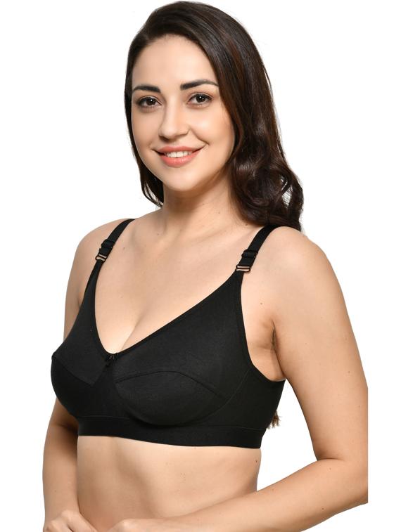 solid non padded regular bra - 18658367 - Standard Image - 1