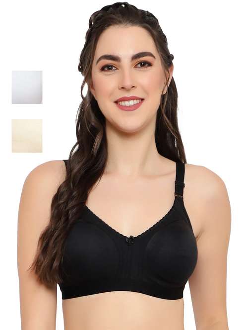 pack of 3 solid regular bra