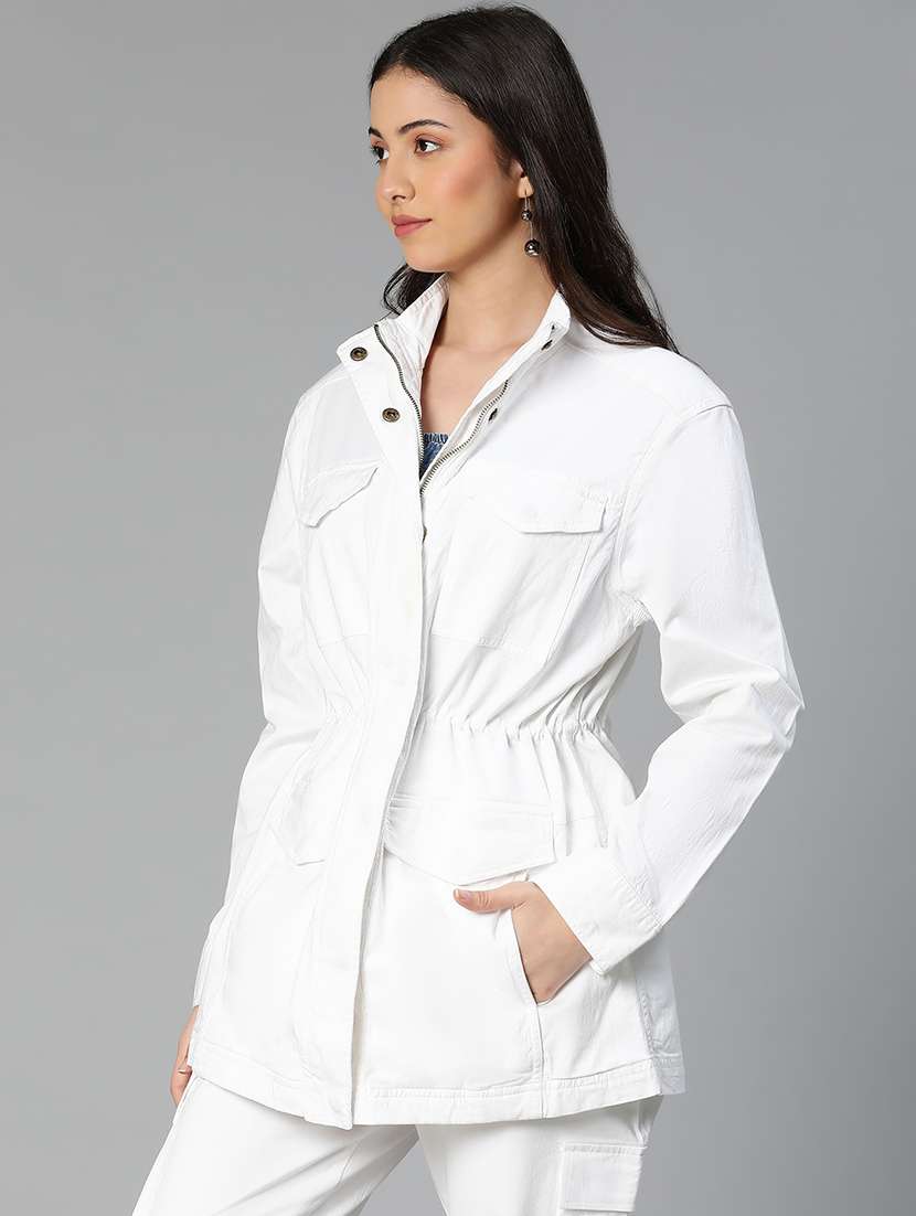 zip up solid regular jacket - 18658809 -  Standard Image - 1