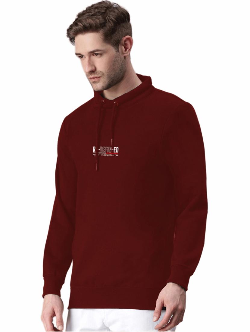 drawstring neck chest print sweatshirt - 18658811 - Standard Image - 1