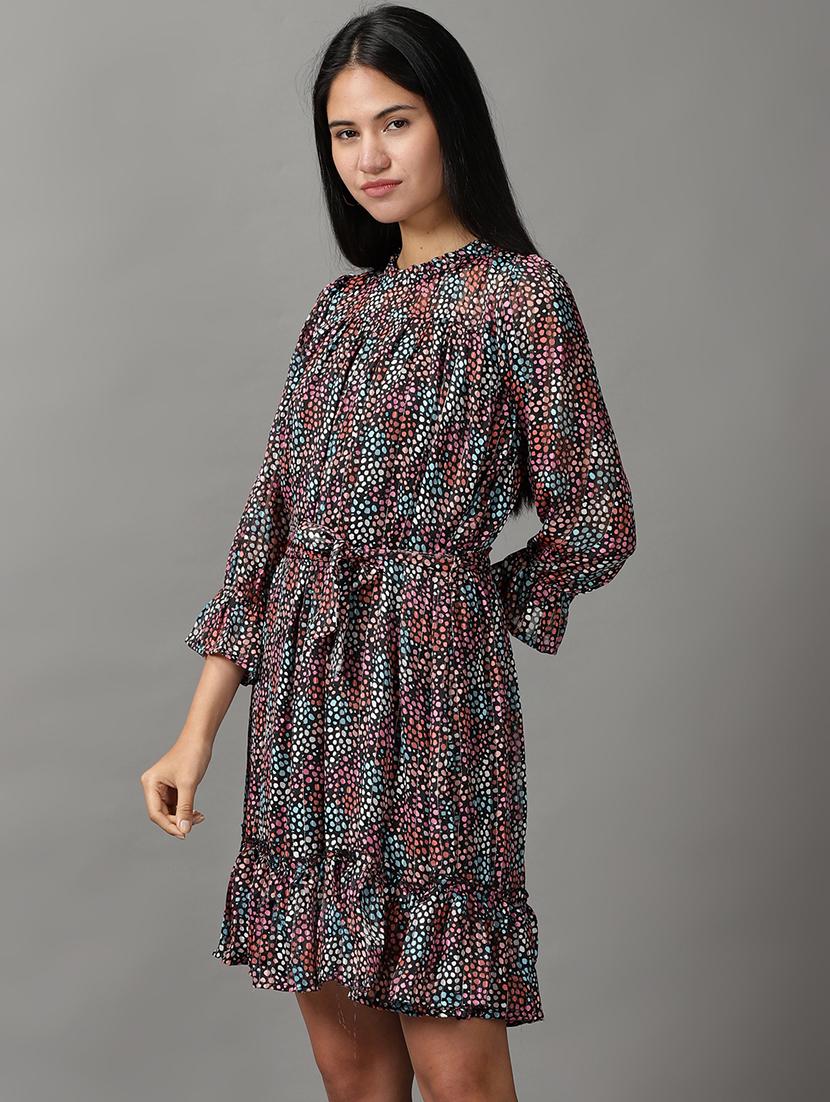 women's tiered dress printed dress - 18658933 -  Standard Image - 1