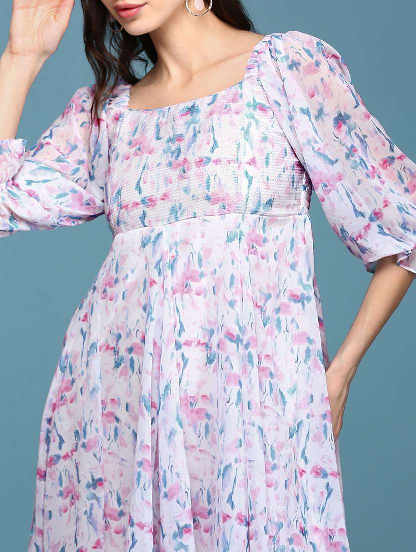 women's fit & flare floral dress - 18658951 - Standard Image - 6
