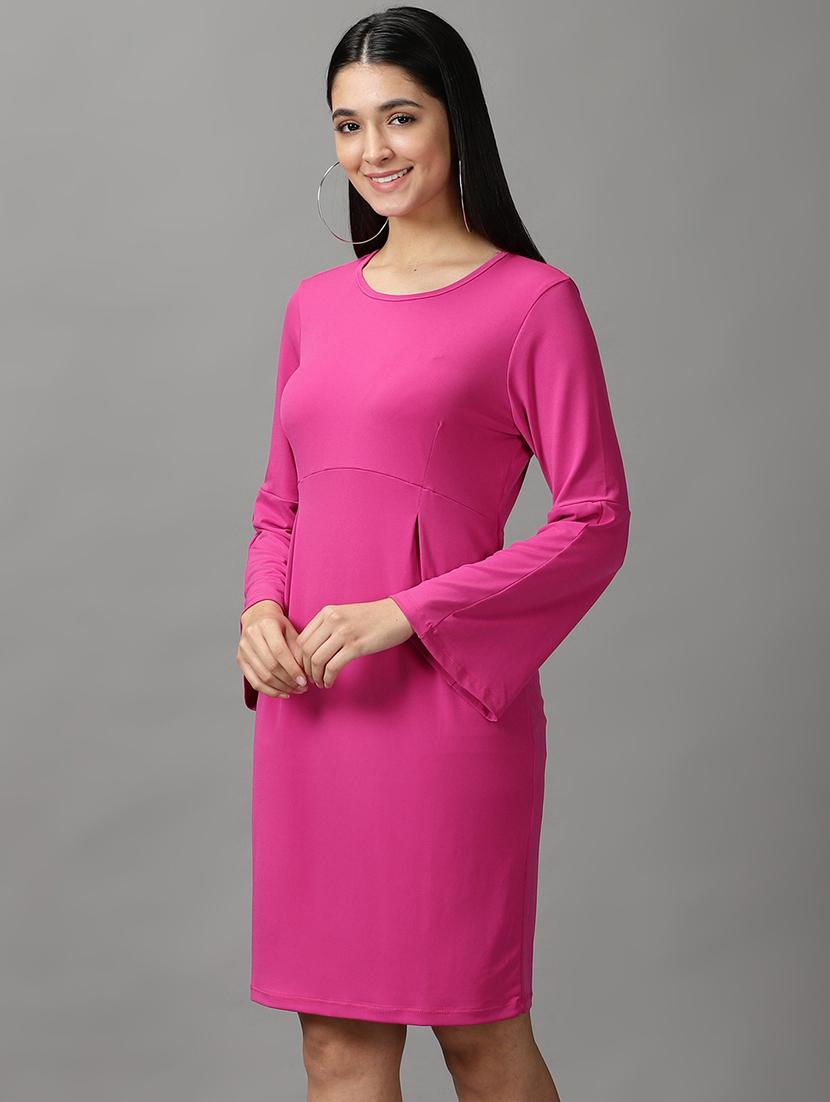 women's shift solid dress - 18658976 -  Standard Image - 1