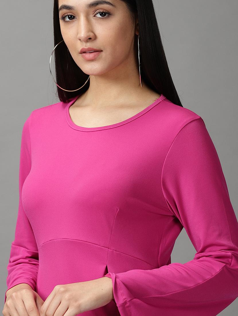 women's shift solid dress - 18658976 - Standard Image - 4