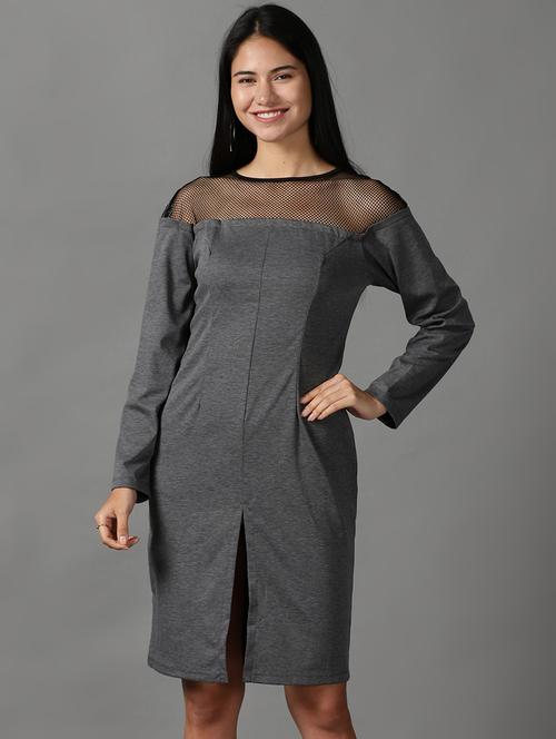 women's sheath self design dress - 18658978 -  Standard Image - 0
