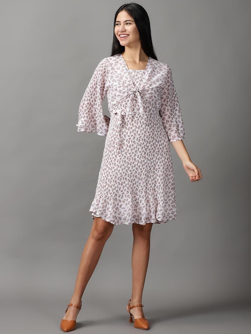 women's layered micro print dress - 18658985 -  Zoom Image - 0