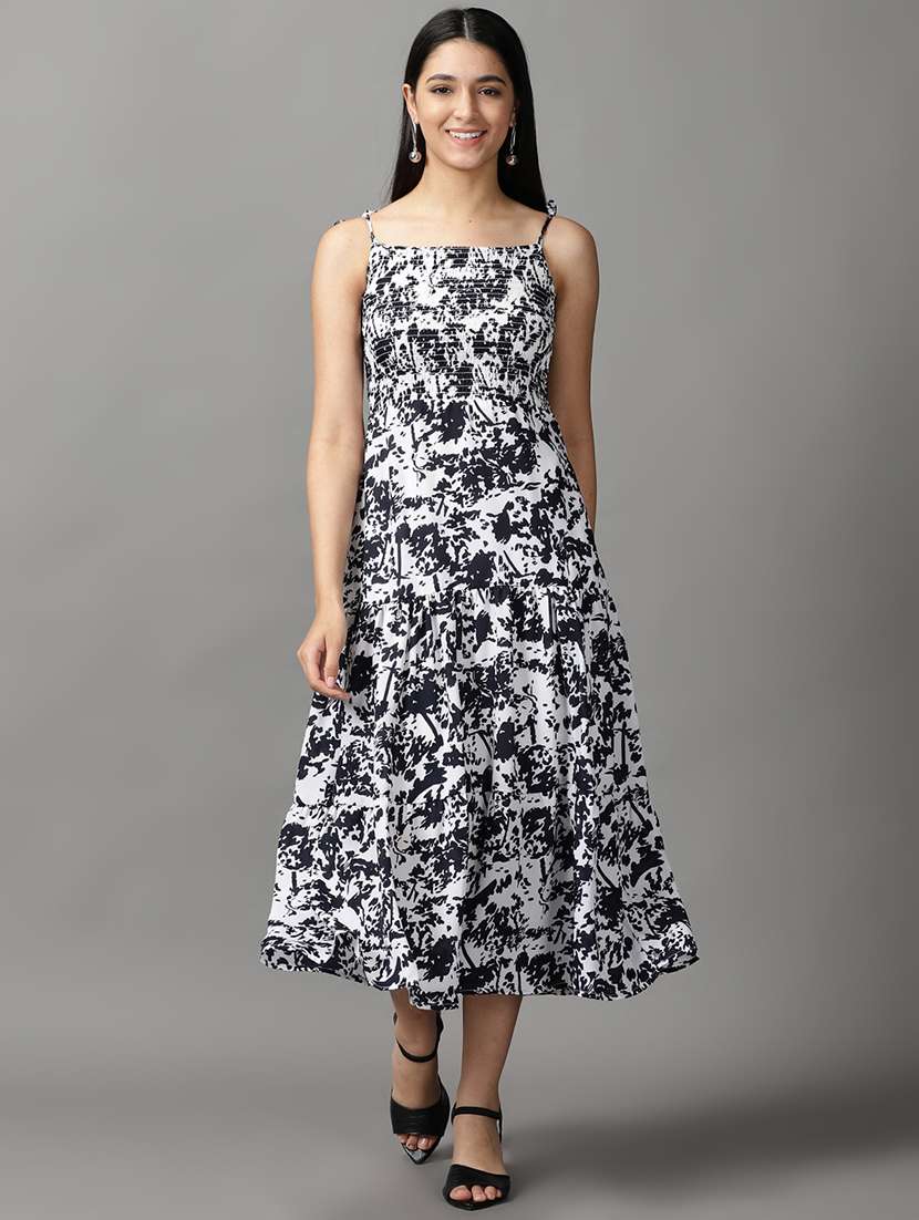 women's tiered dress printed dress