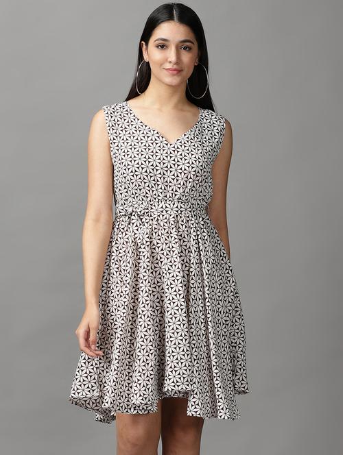 women's fit & flare floral dress - 18659026 -  Standard Image - 0