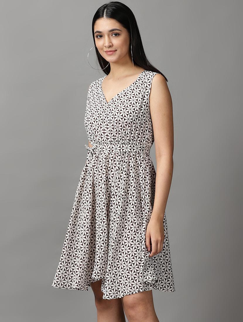 women's fit & flare floral dress - 18659026 -  Standard Image - 1