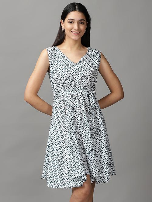 women's fit & flare floral dress - 18659027 -  Standard Image - 0