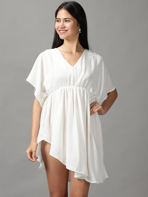 women's asymmetric solid dress - 18659048 -  Standard Image - 0