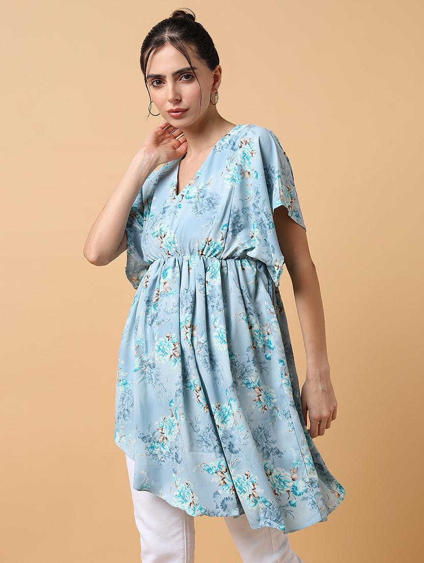 women's asymmetric floral dress - 18659053 - Standard Image - 1