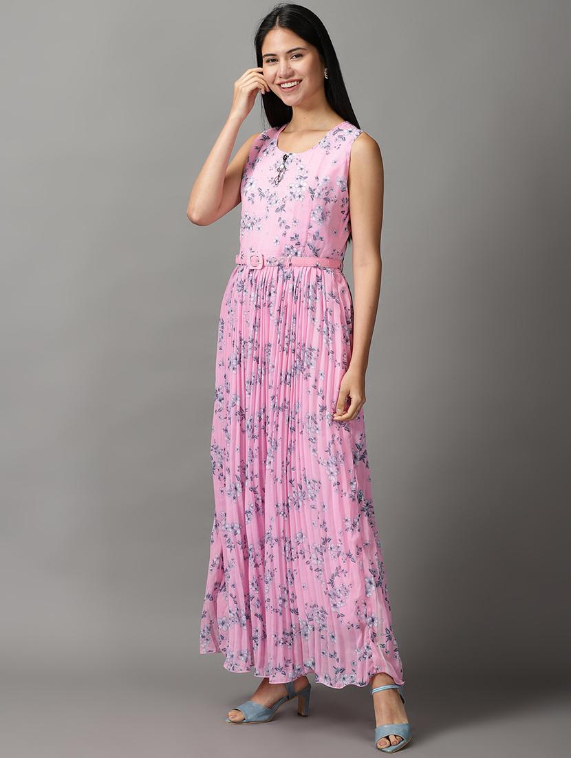 women's fit & flare floral dress - 18659062 - Standard Image - 1
