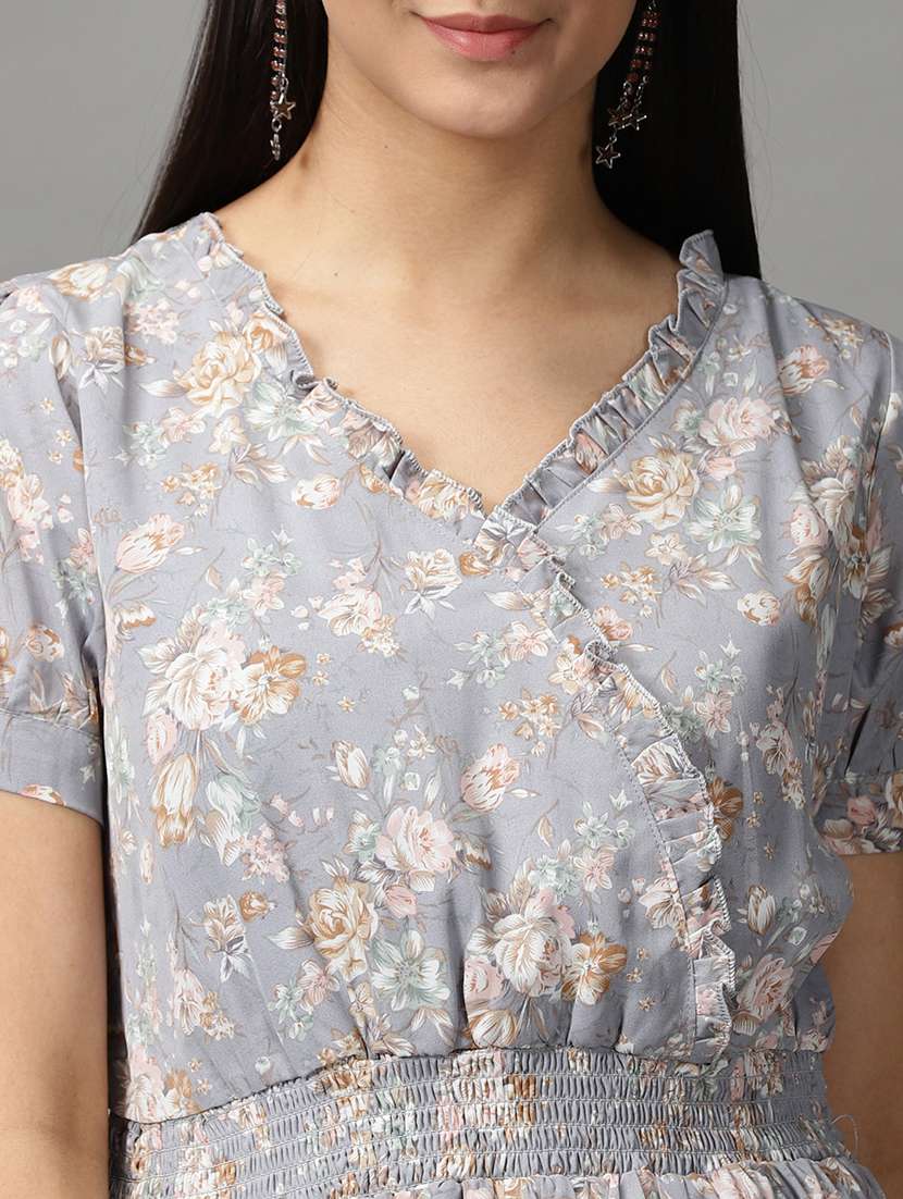 women's tiered dress floral dress - 18659063 - Standard Image - 4