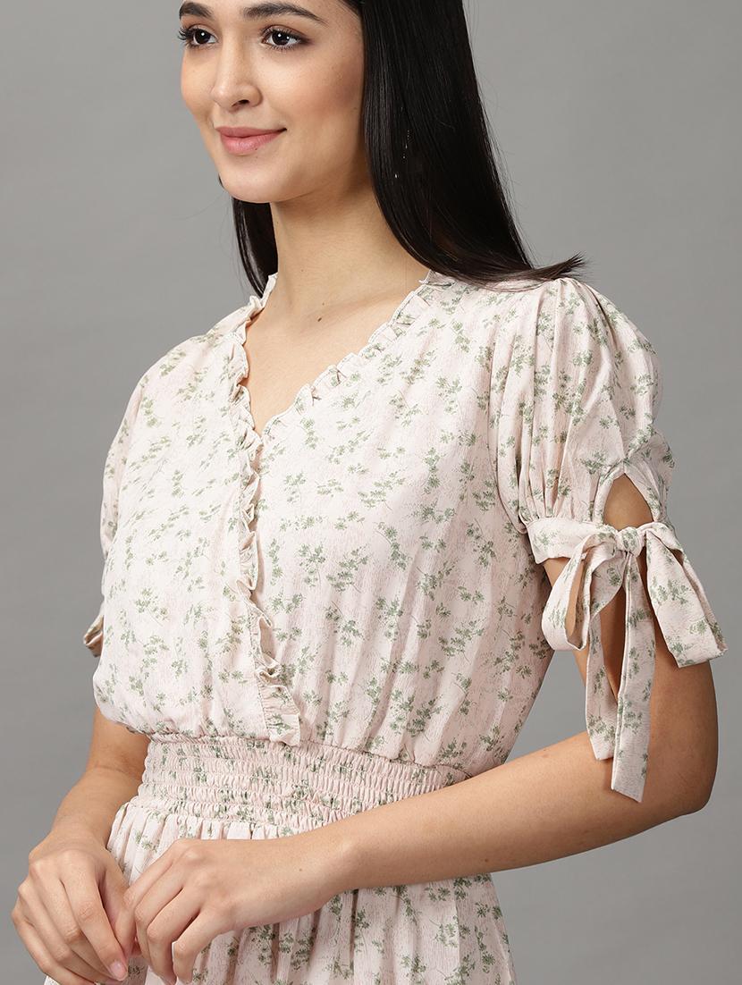 women's tiered dress floral dress - 18659064 - Standard Image - 4