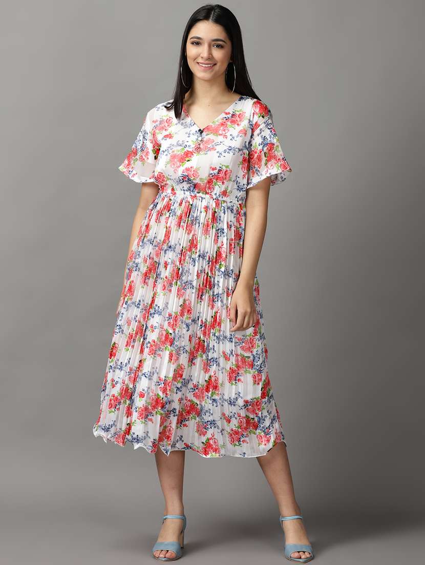 women's fit & flare floral dress