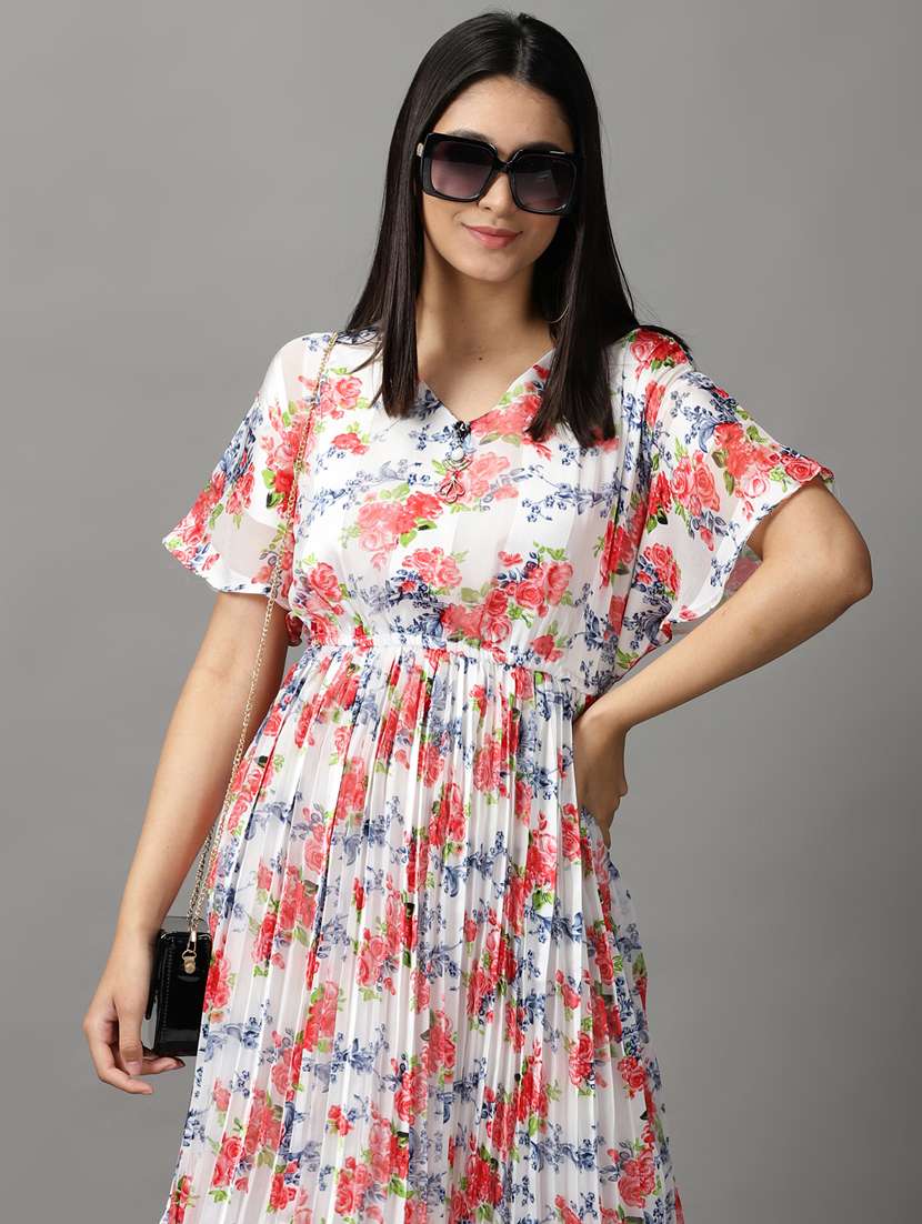 women's fit & flare floral dress - 18659076 -  Standard Image - 4