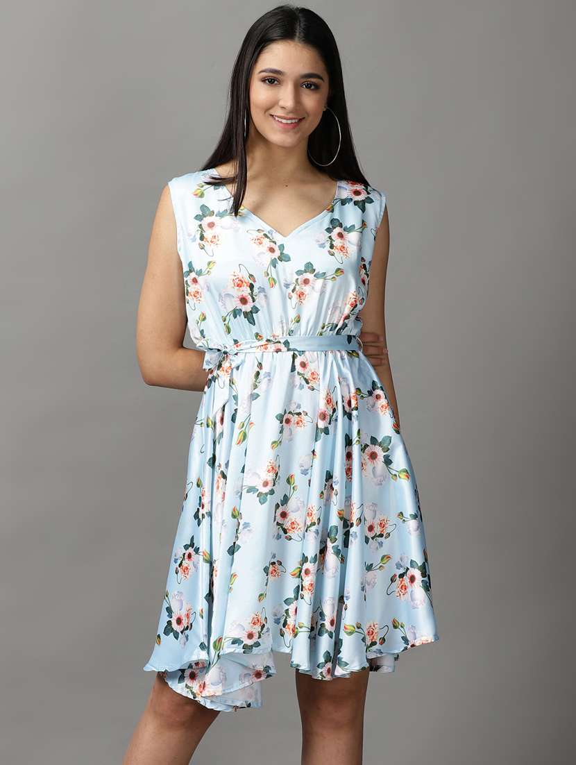 women's fit & flare floral dress