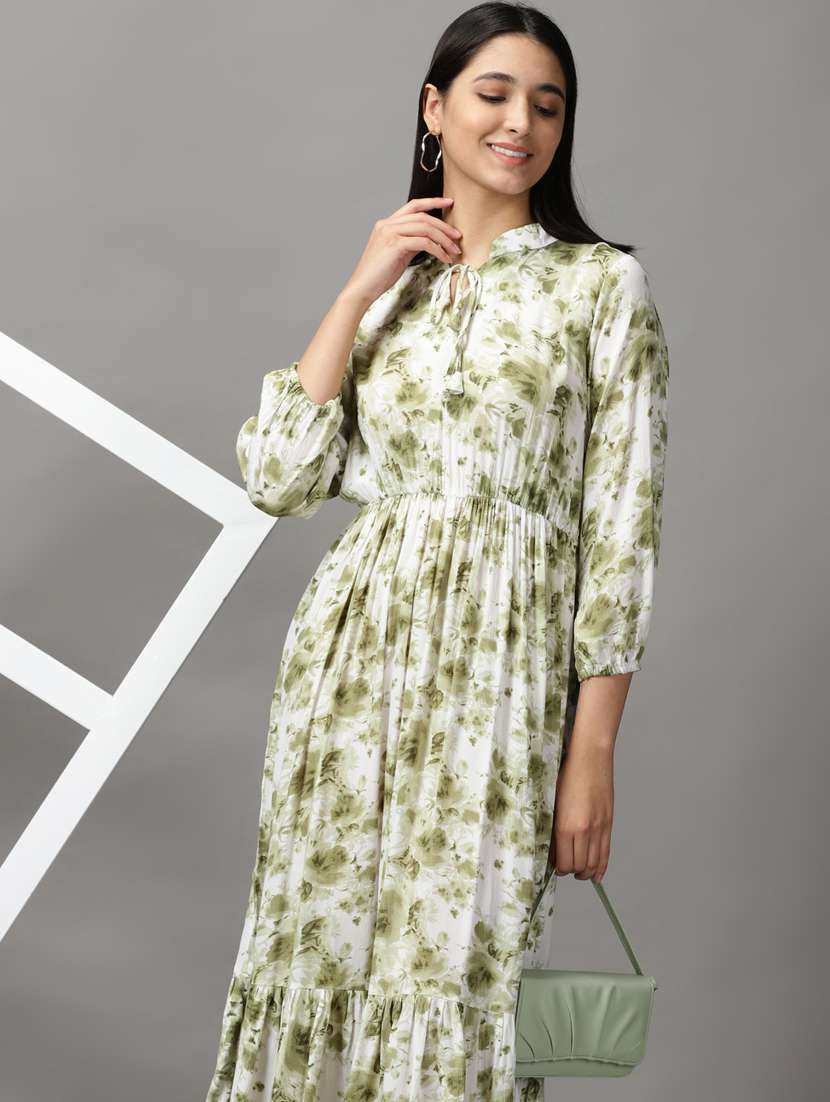 women's tiered dress floral dress - 18659092 - Standard Image - 1
