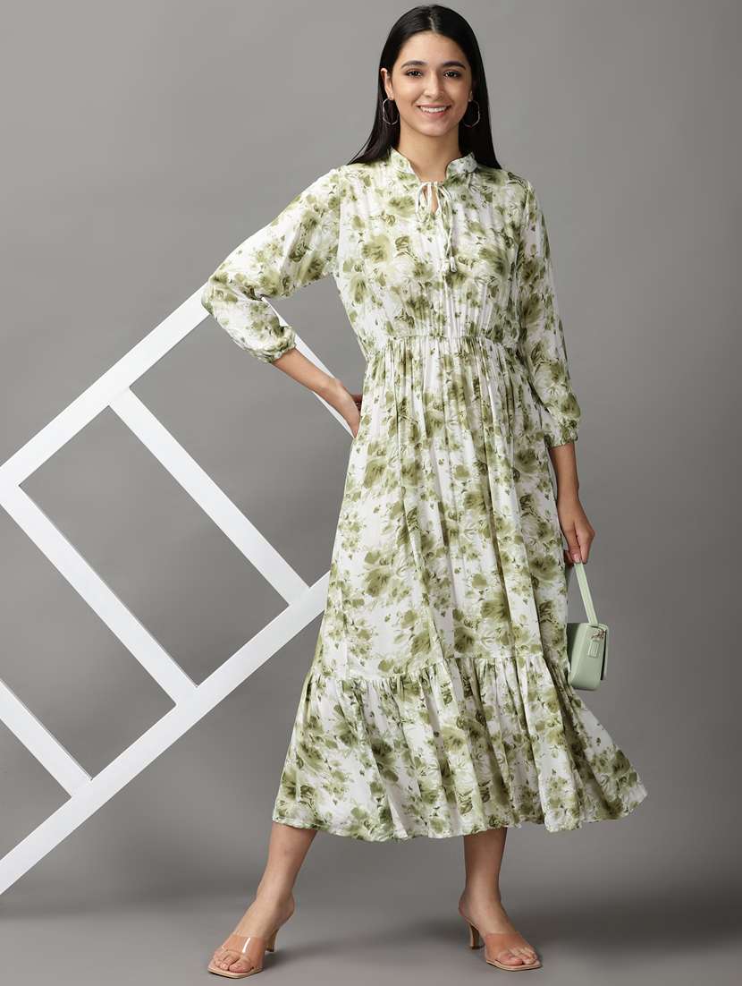 women's tiered dress floral dress - 18659092 - Standard Image - 4