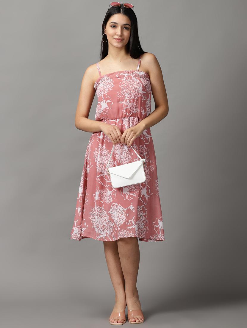 women's fit & flare floral dress - 18659097 - Standard Image - 4