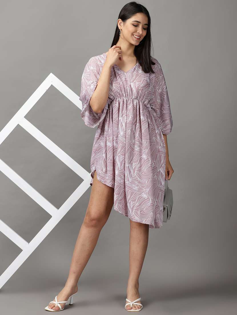women's asymmetric printed dress - 18659104 - Standard Image - 4