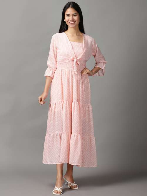 women's tiered dress printed dress - 18659126 -  Standard Image - 0