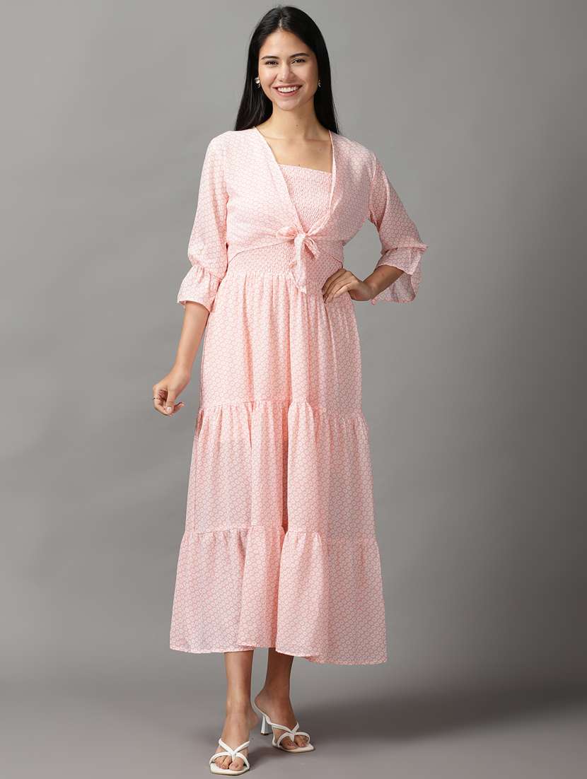 women's tiered dress printed dress - 18659126 -  Zoom Image - 0