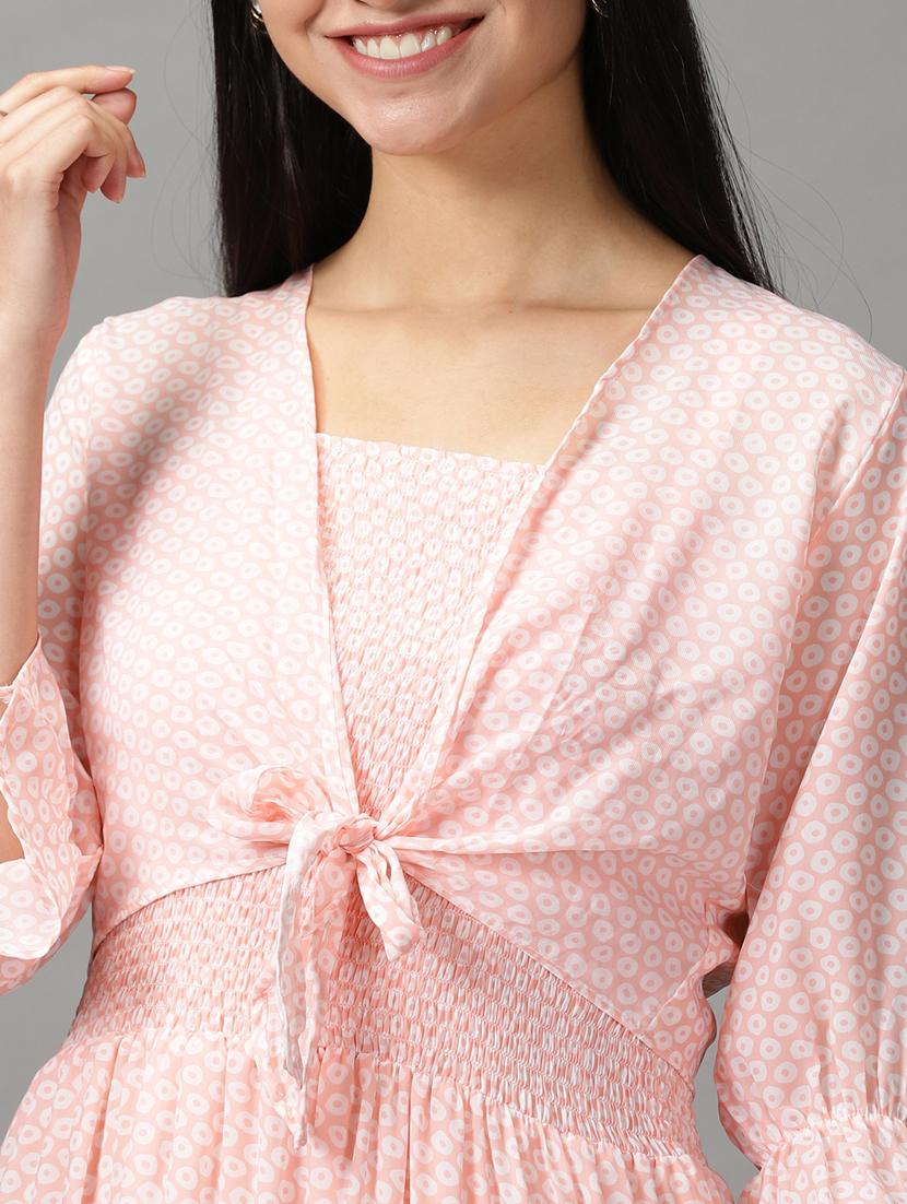 women's tiered dress printed dress - 18659126 - Standard Image - 6