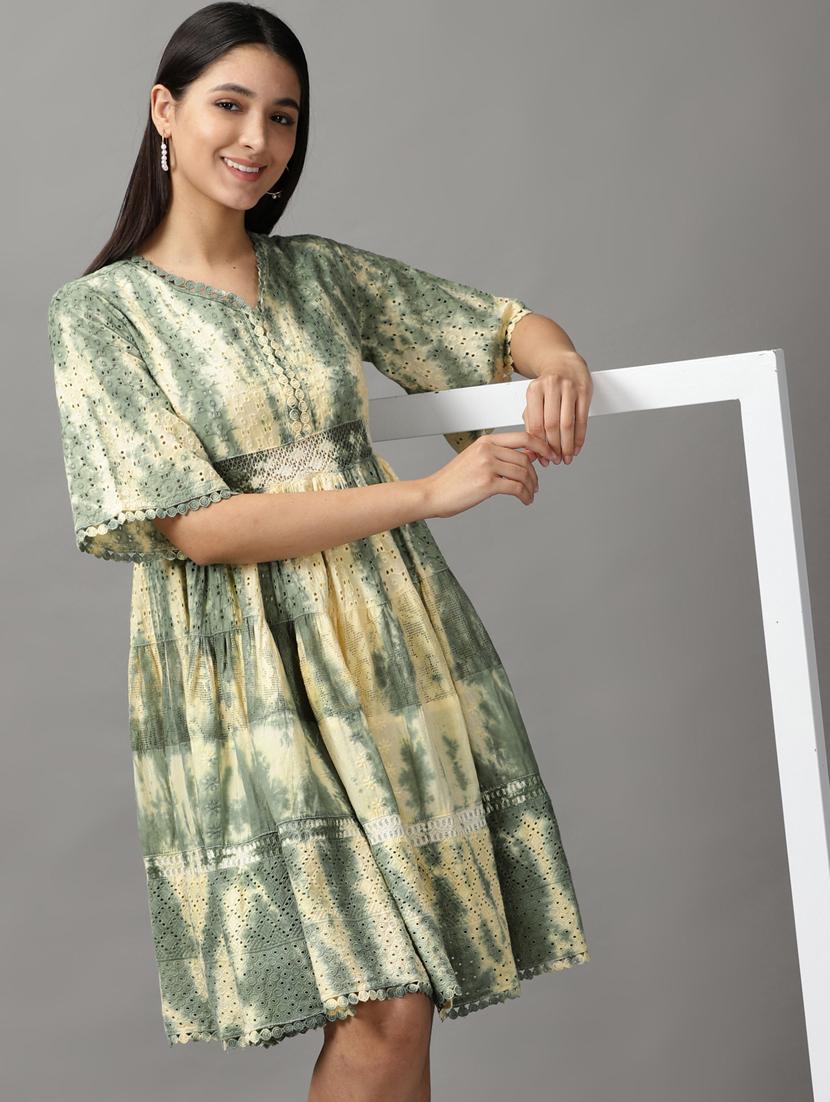 women's tiered dress floral dress - 18659149 -  Standard Image - 1